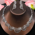 New Women's jewelry set Cubic Zirconia necklace and earrings Bridal jewelry set for women's ball wedding party accessori